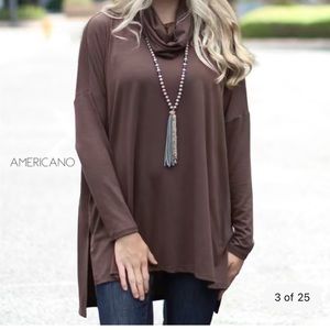 🆕•ZENANA• Cowl Neck Tunic Top